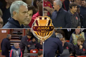 Apakah yang membuat Pelatih MU Jose Mourinho pada saat pertandingan Manchester United